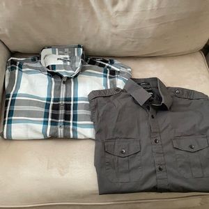 Express 2 long sleeve button ups